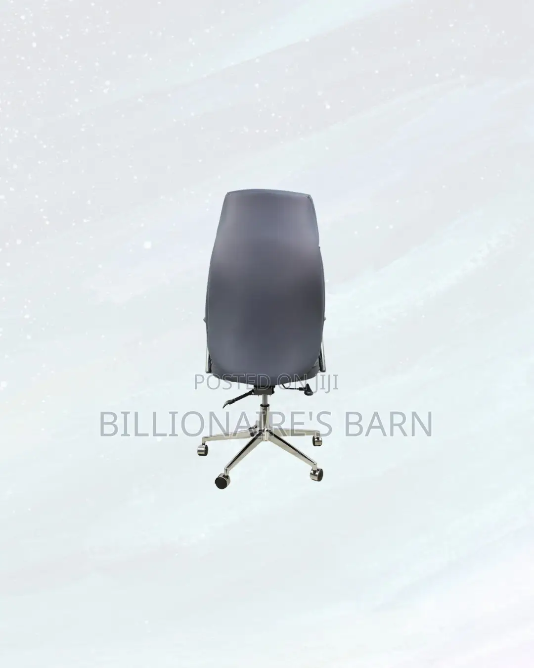 Grey Executive Leather Chair High Back for Flexible Desk Setups