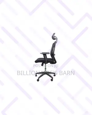 Practical Black Mesh Chair With Nylon Base for Quiet Floor Movement