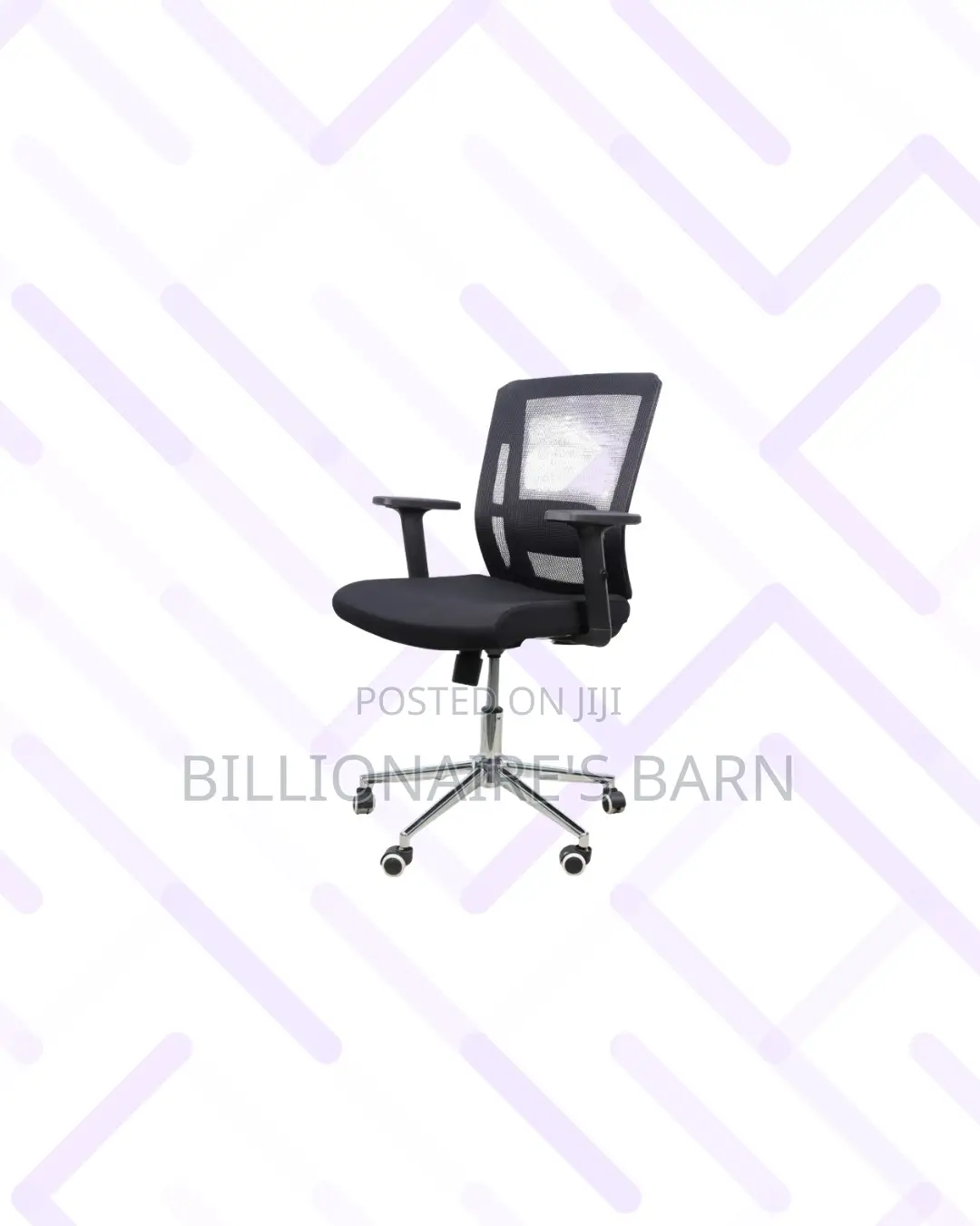 Practical Barn Origin Chair Mid Back Chrome for Quiet Floor Movement