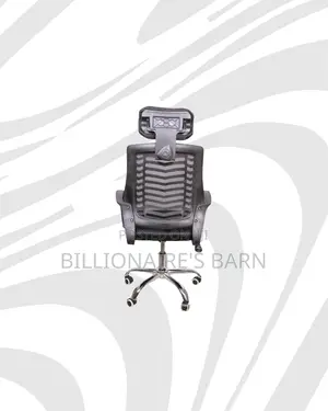 Secretarial Mesh Chair With Headrest for Quiet Floor Movement