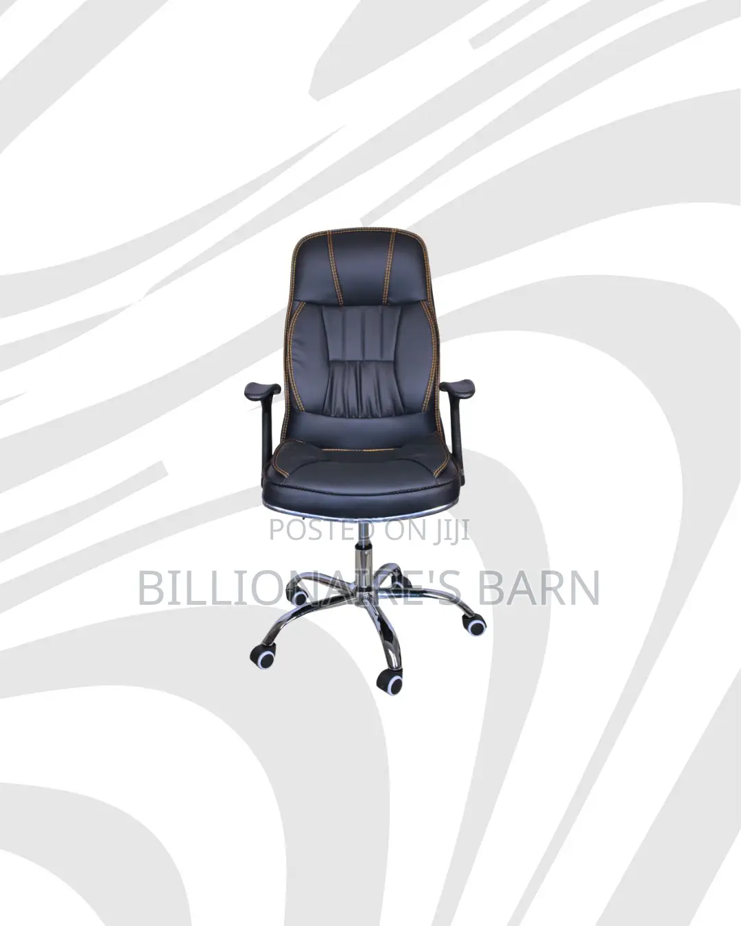 Executive Leather Office Chair High Back for Tidy Workspace Style