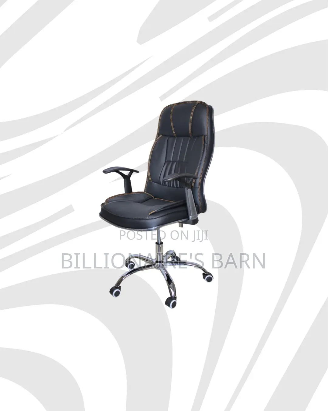 Executive Leather Office Chair High Back for Tidy Workspace Style