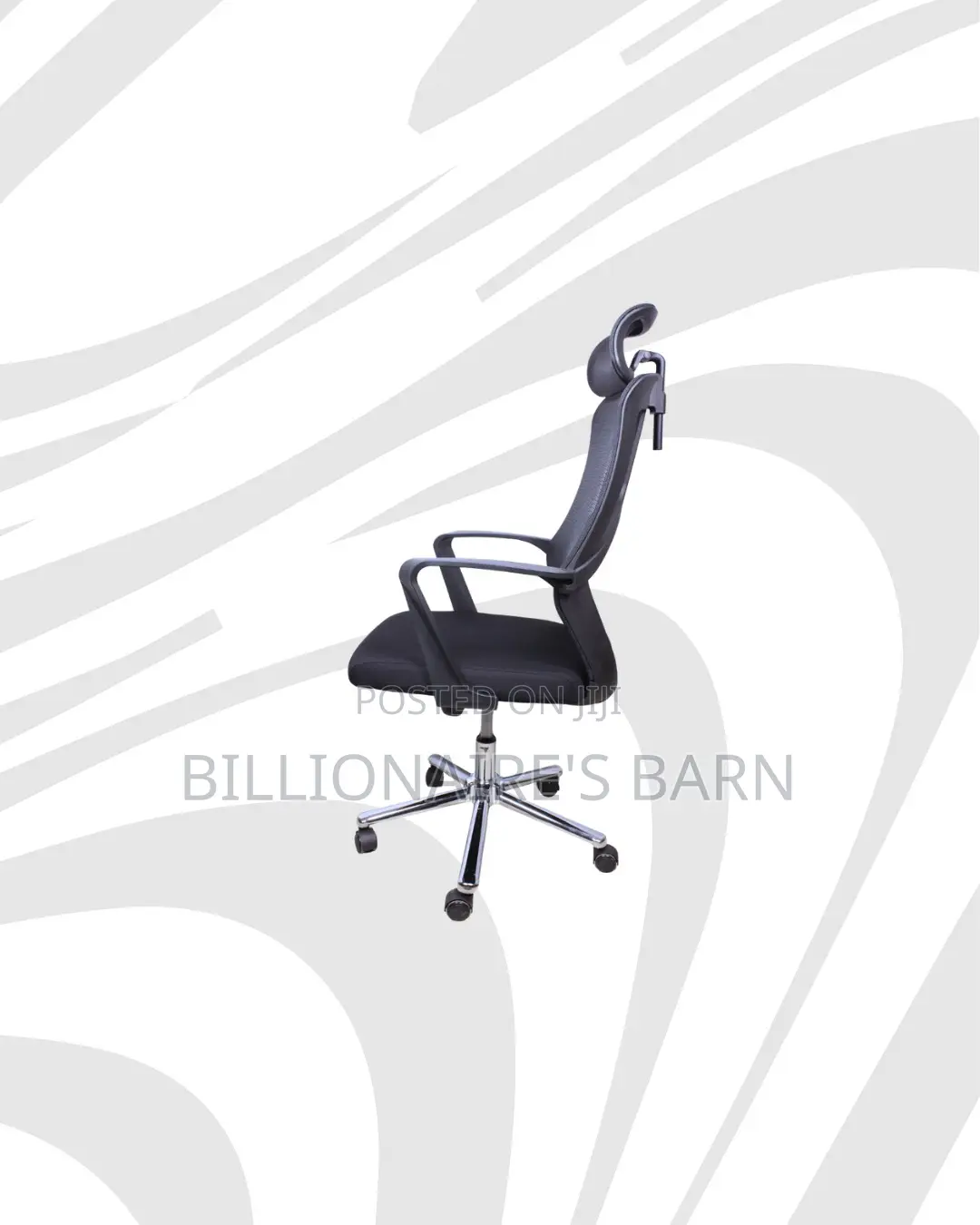 Practical High Back Mesh Office Chair Support for Tidy Workspace Style
