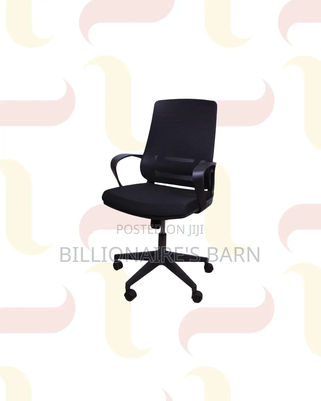 Practical Black Mid Back Mesh Office Chair for Tidy Workspace Style