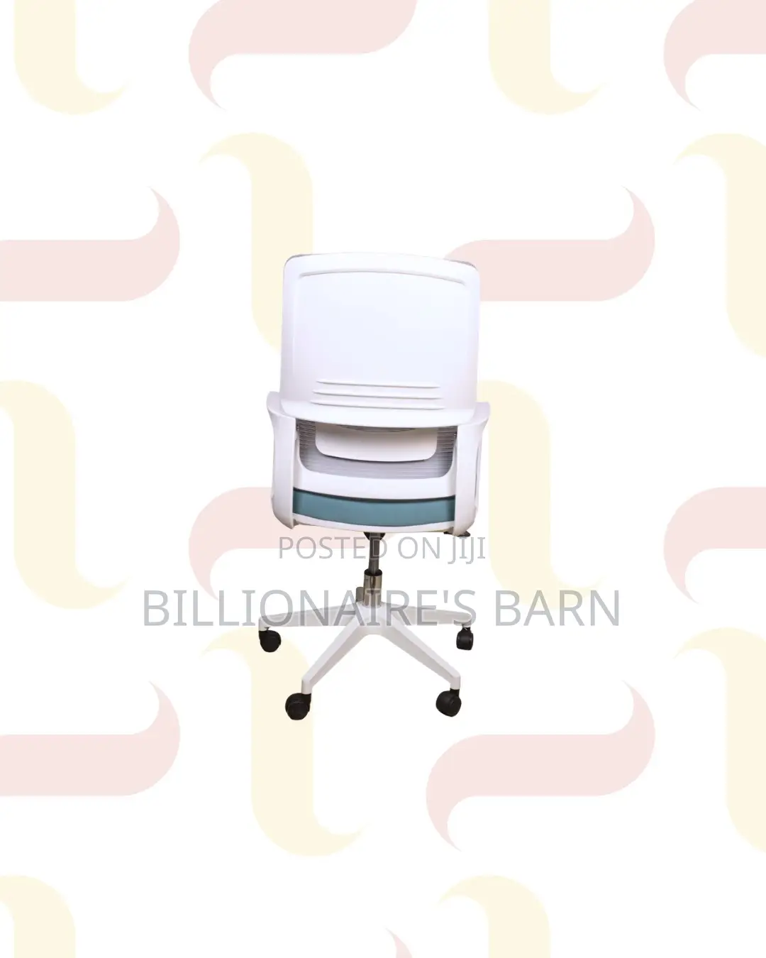 Practical White Mid Back Mesh Office Chair for Tidy Workspace Style