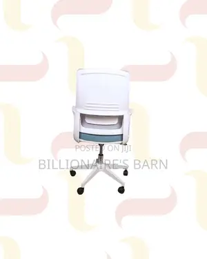 Practical White Mid Back Mesh Office Chair for Tidy Workspace Style