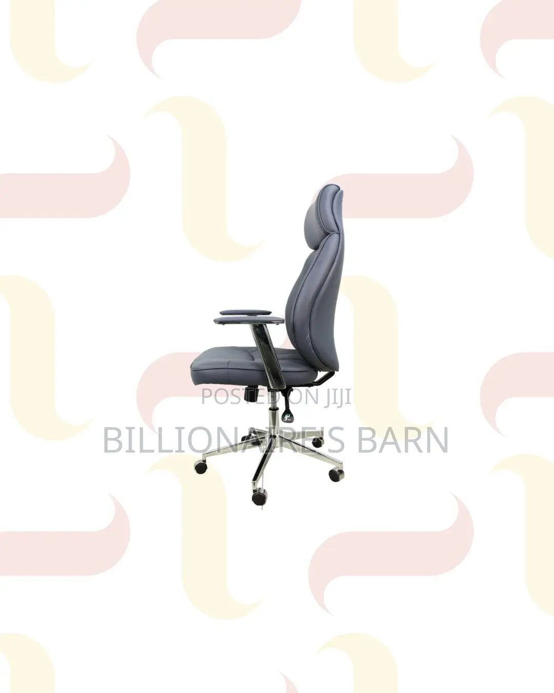 Executive Leather Chair High Back for Quiet Floor Movement