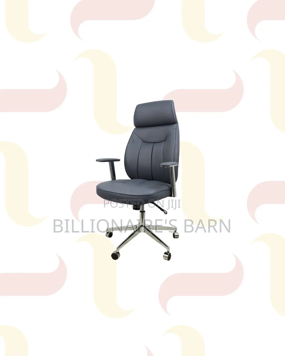 Executive Leather Chair High Back for Quiet Floor Movement