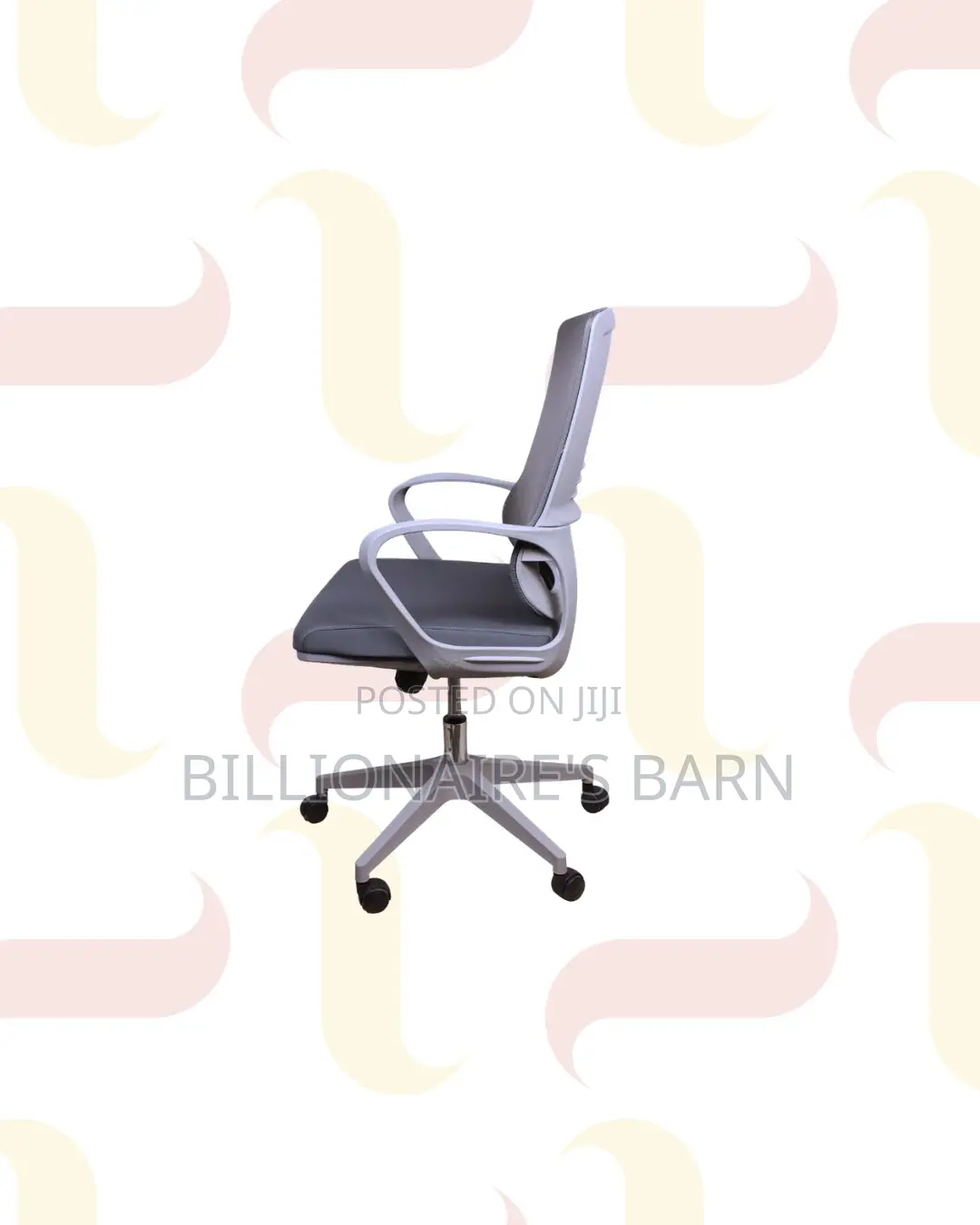 Practical Grey Mid Back Mesh Office Chair for Tidy Workspace Style