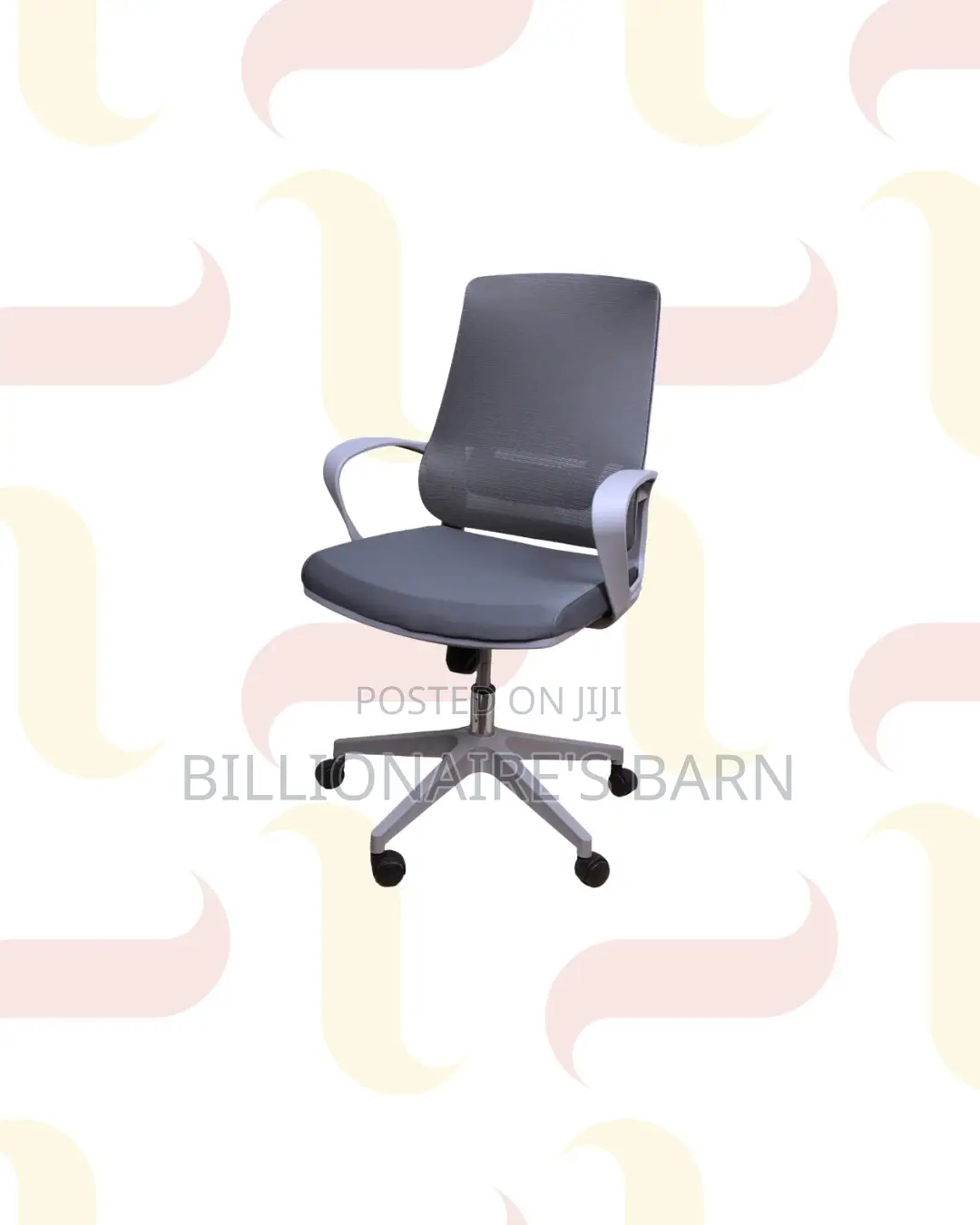 Practical Grey Mid Back Mesh Office Chair for Tidy Workspace Style