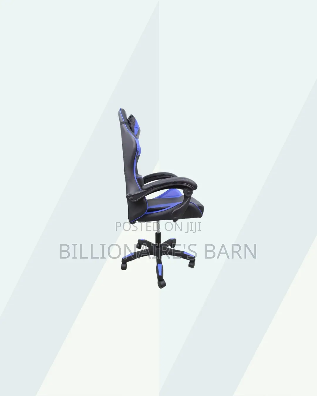 Blue Racing Gaming Chair Ergonomic Support for Tidy Workspace Style