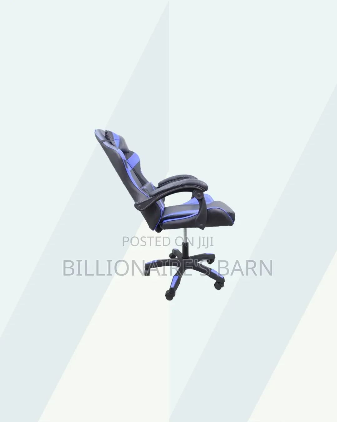 Blue Racing Gaming Chair Ergonomic Support for Tidy Workspace Style
