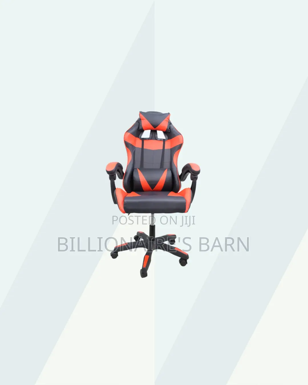 Red Racing Gaming Chair Ergonomic Support for Tidy Workspace Style