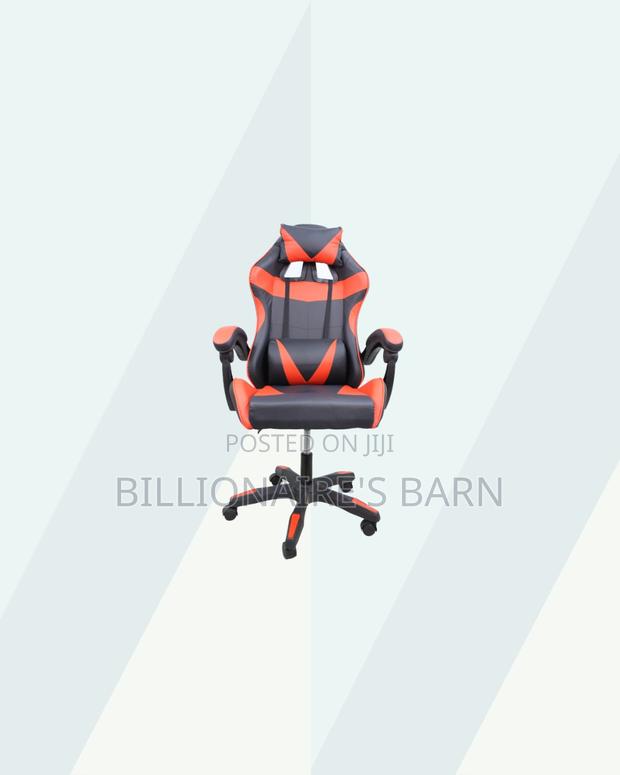 Red Racing Gaming Chair Ergonomic Support for Tidy Workspace Style