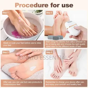 Electric Foot File Callus Remover - Rechargeable Pedicure Tool