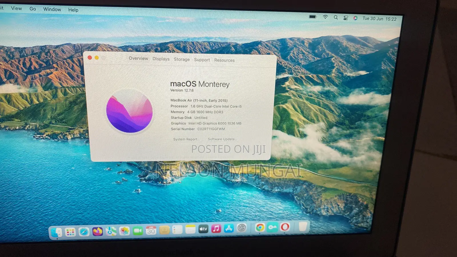 Laptop Apple MacBook Air 4GB Intel Core i5 SSD 128GB