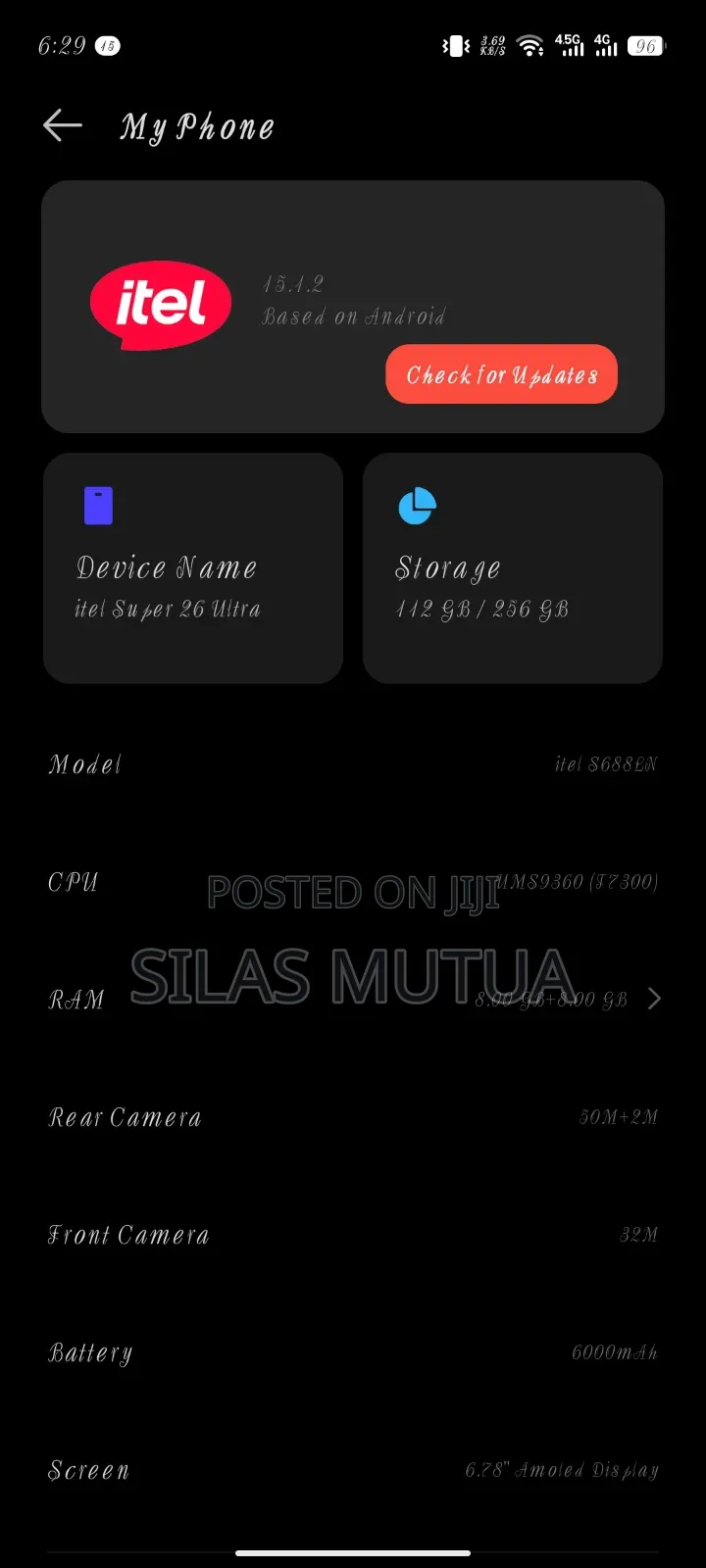 Itel S26 Ultra 256 GB Blue