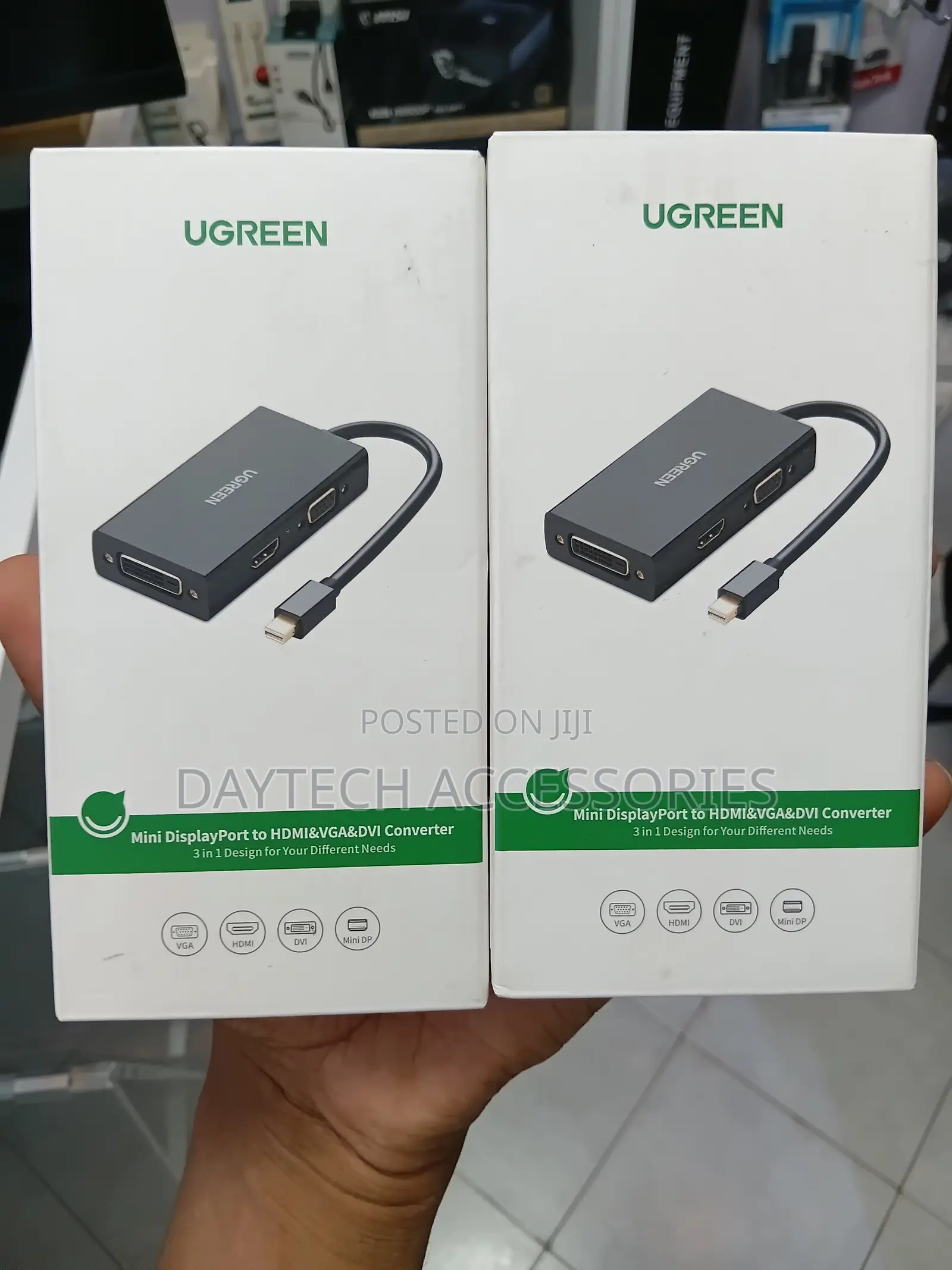 Ugreen Mini Displayport to Hdmi/Vga/Dvi 3-in-1 Converters (Md114).