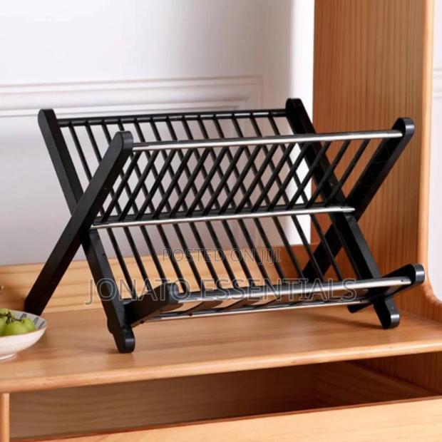 Foldable Kitchen Dish Drying Rack – Compact Space Saver - thumbnail 2