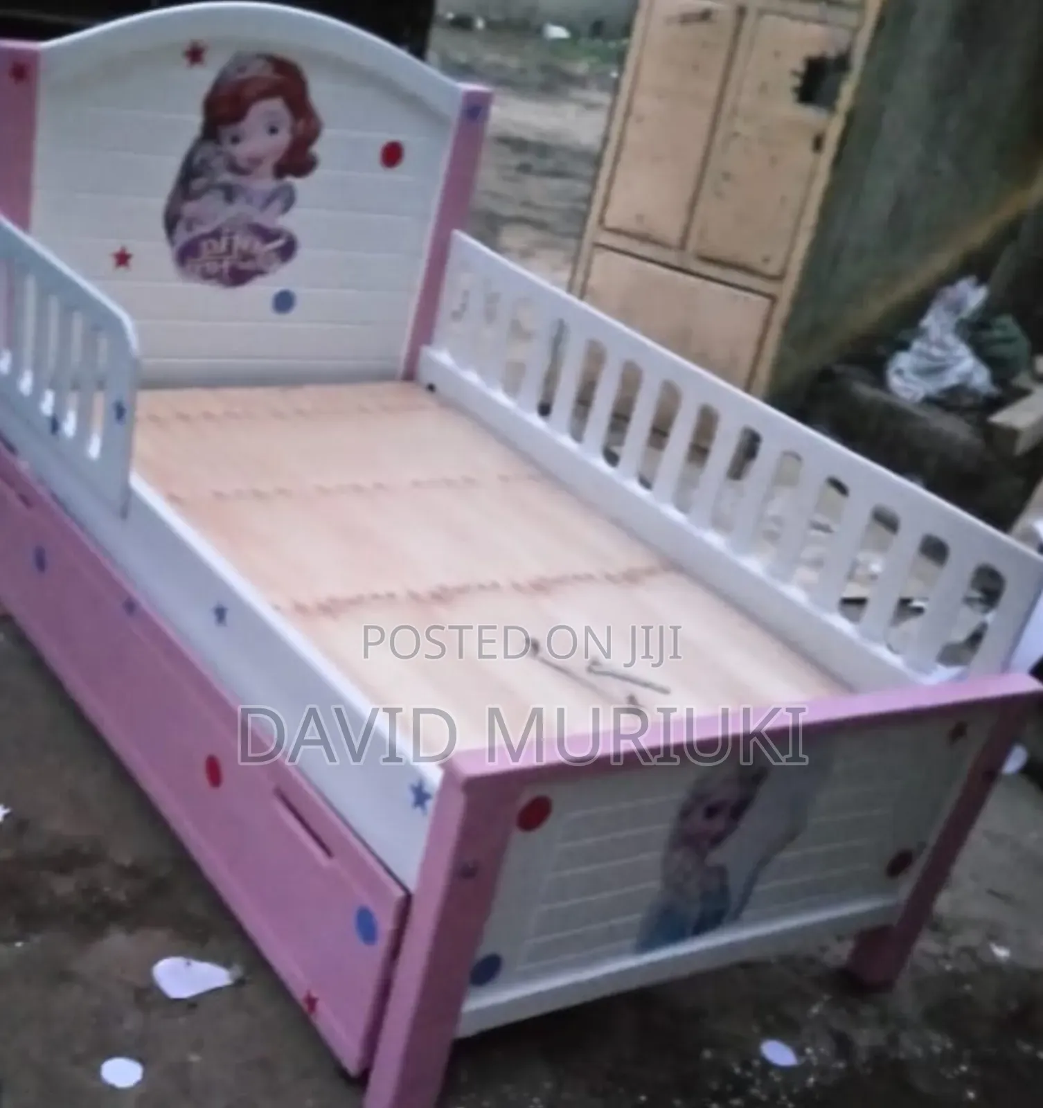 3*6 Kids Baby Coat Bed With Underbed Cabinet