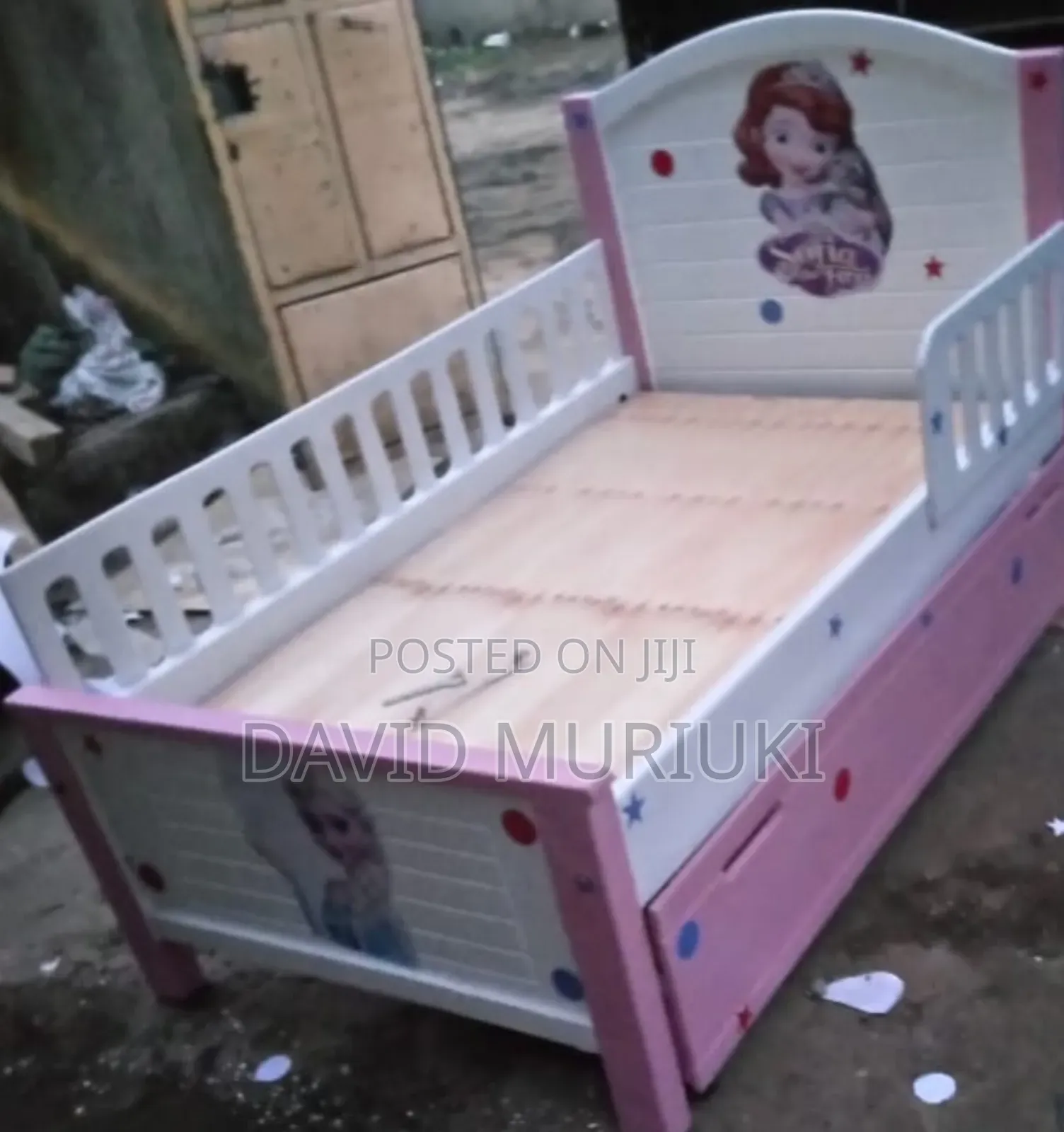 3*6 Kids Baby Coat Bed With Underbed Cabinet