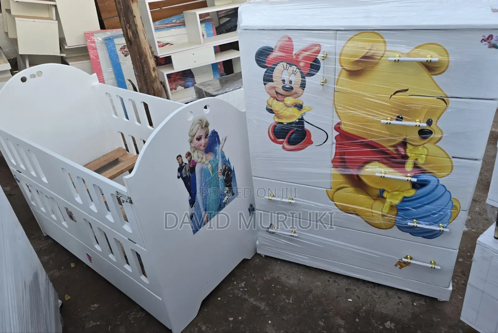 New Born Baby Coat /Bed £ Chest of Drawer/Baby Wooden Wardrobe.