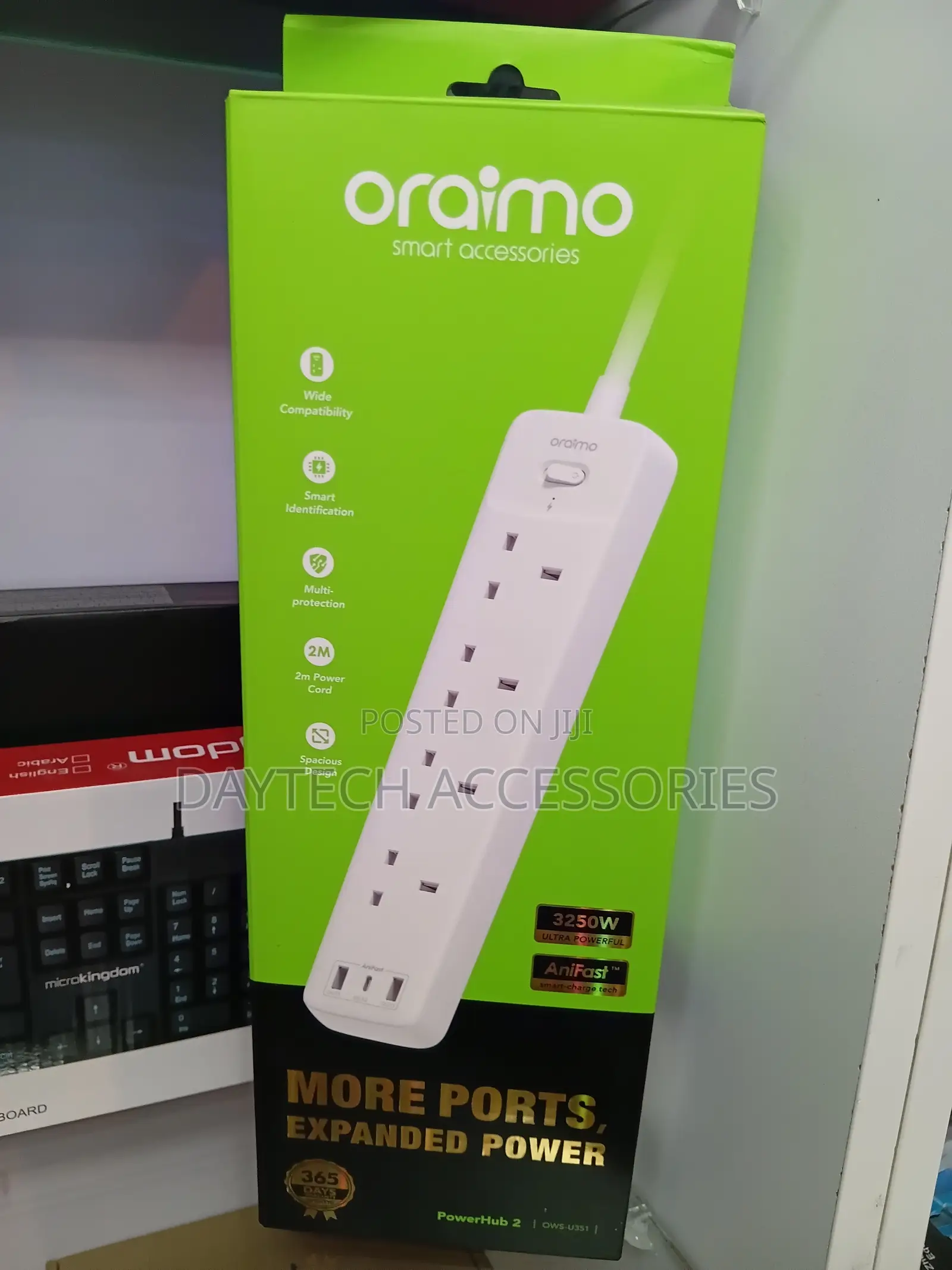 This Is an Oraimo Powerhub 2 (Ows-U351) Power Extension Socket.