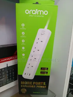 Oraimo Ows-U351 4-Way With With 2 Usb Type-Ac Port Power Strip.
