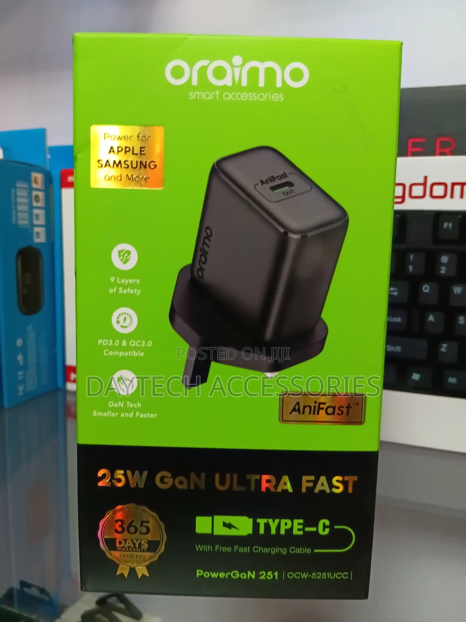 Oraimo Powergan 25w (Ocw-5251ucc) Ultra-Fast Wall Charger.