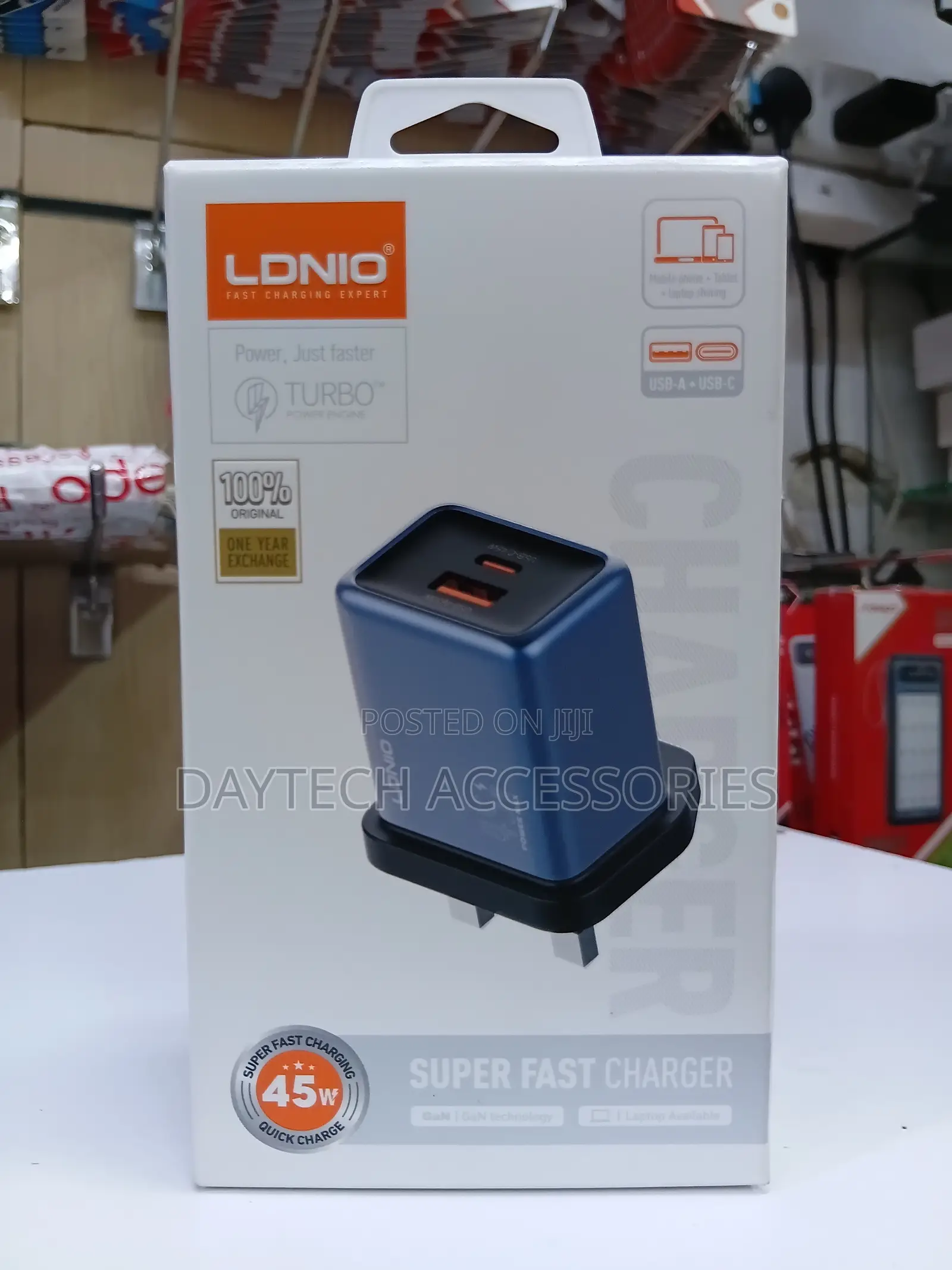 Ldnio Q12 45w Usb‐C Usb‐A Gan Super Fast Charger