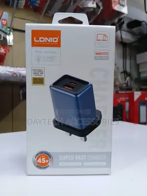 Ldnio 45w Usb-C/a Super Fast Charger Adapter - Black
