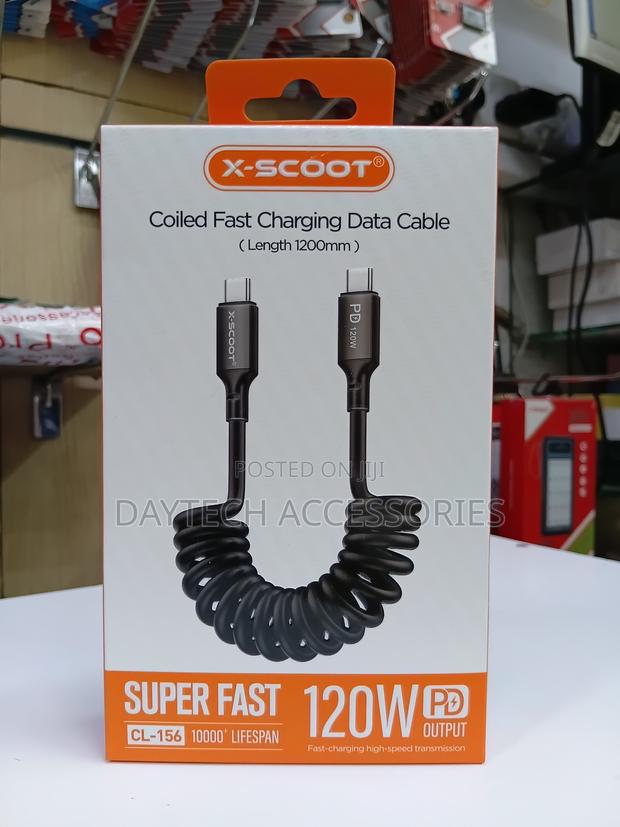 X-Scoot Spiral Series Pd Usb-C to Usb-C Cable - 1.2m - thumbnail 2