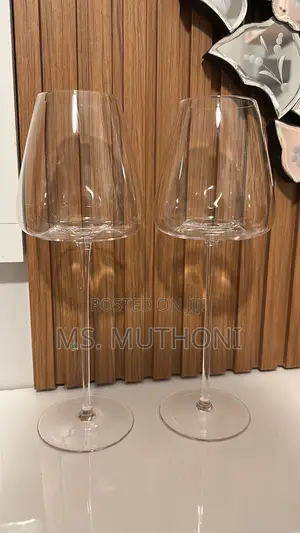 2 PCS Long Stem , Flat Bottomed Crystal Wine Glasses(700 Ml )