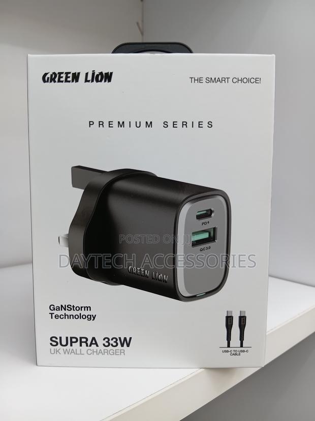 Green Lion Wall Charger Supra - 33w Gan With Usb-C Cable. - thumbnail 2
