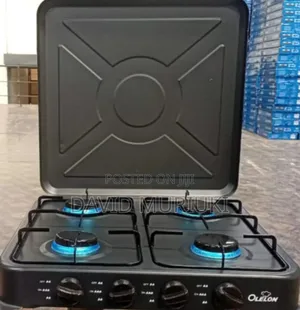 Olelon 4 Burner Gas Stove Cooker With Cover Lid