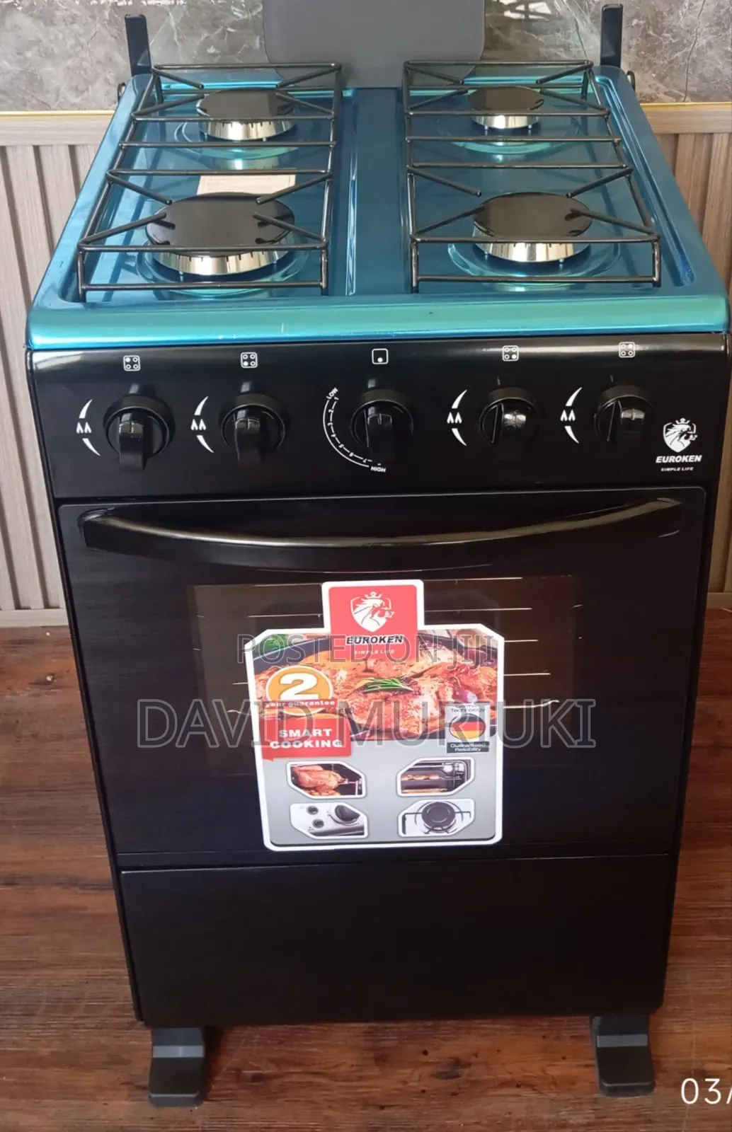 Euroken Full Gas Euro-55-4g Auto Ignition With Free Chopping Board