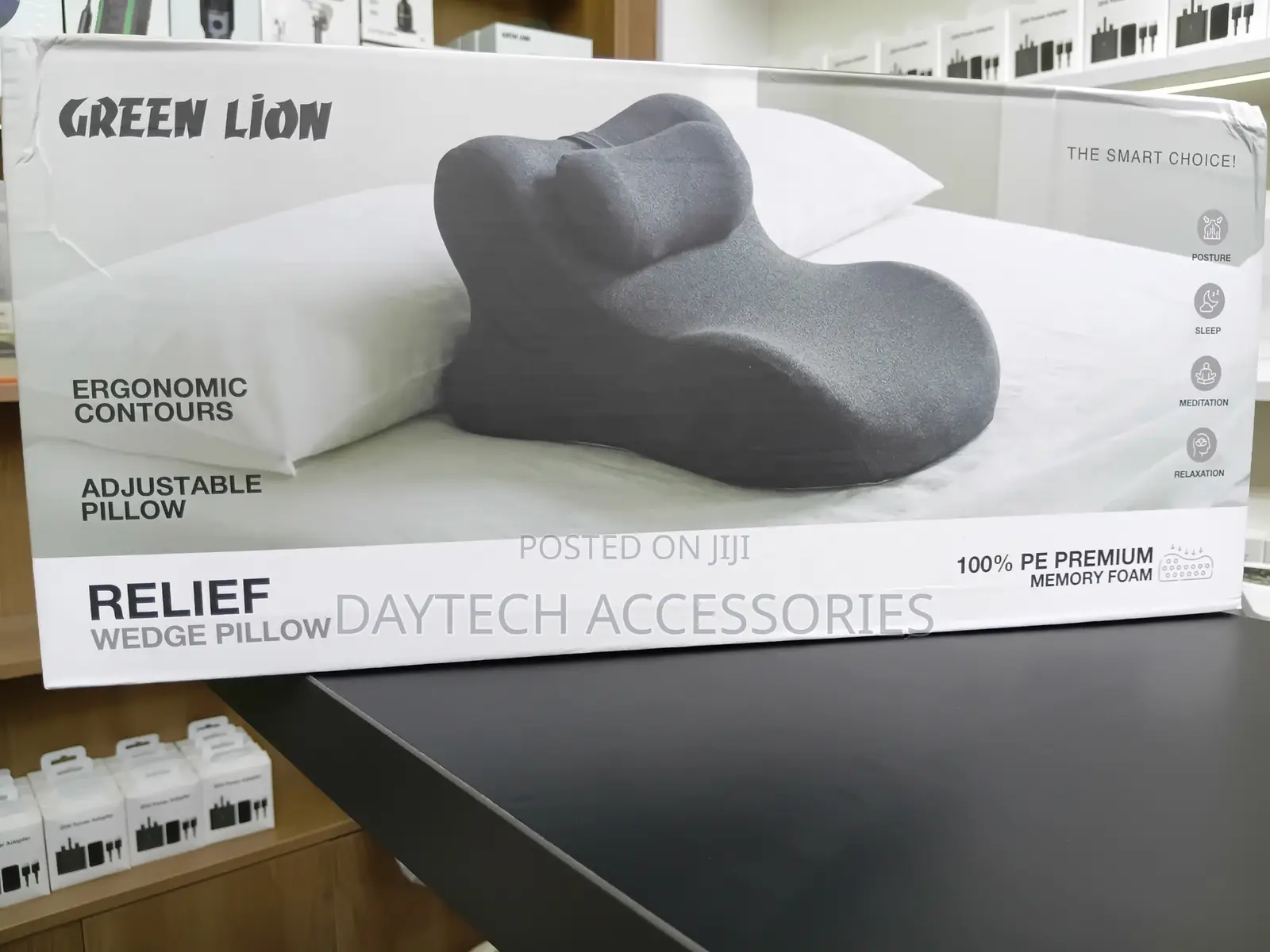 Green Lion Relief Wedge Pillow Designed With Premium 100% Memory Foam