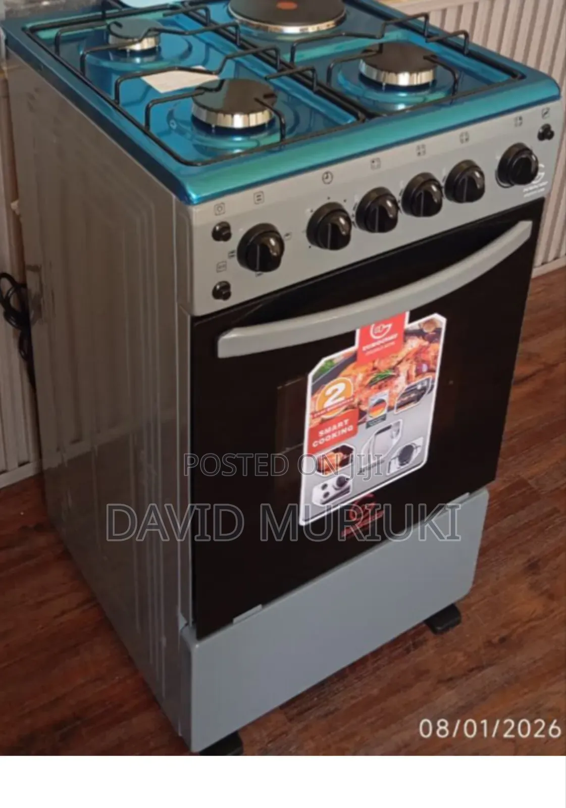 Eurochef Free Standing 3 Gas Burner +1 Electric Cooker