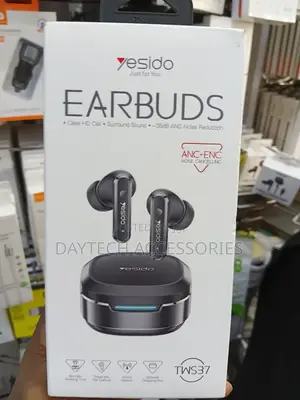 Yesido Tws37 True Wireless Earbuds Featuring a Sleek Black Design .