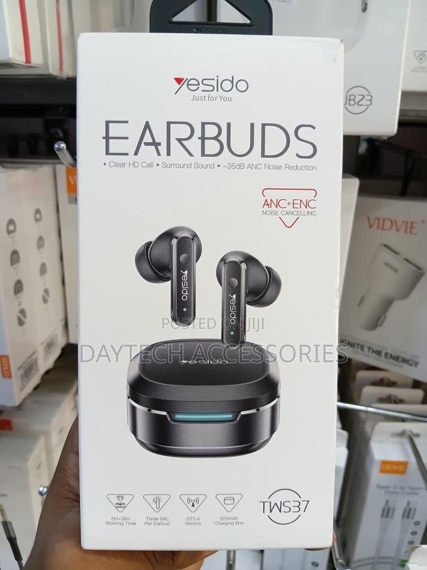 Yesido Tws37 Wireless Bluetooth-Compatible Earbuds Anc + Enc Noise - thumbnail 4