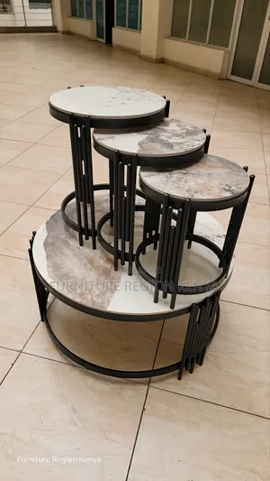 Marble Top 4in1 Round Coffee Table