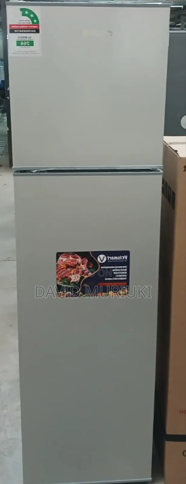 Silver Volsmart 210 Litres Double Door Refrigerator