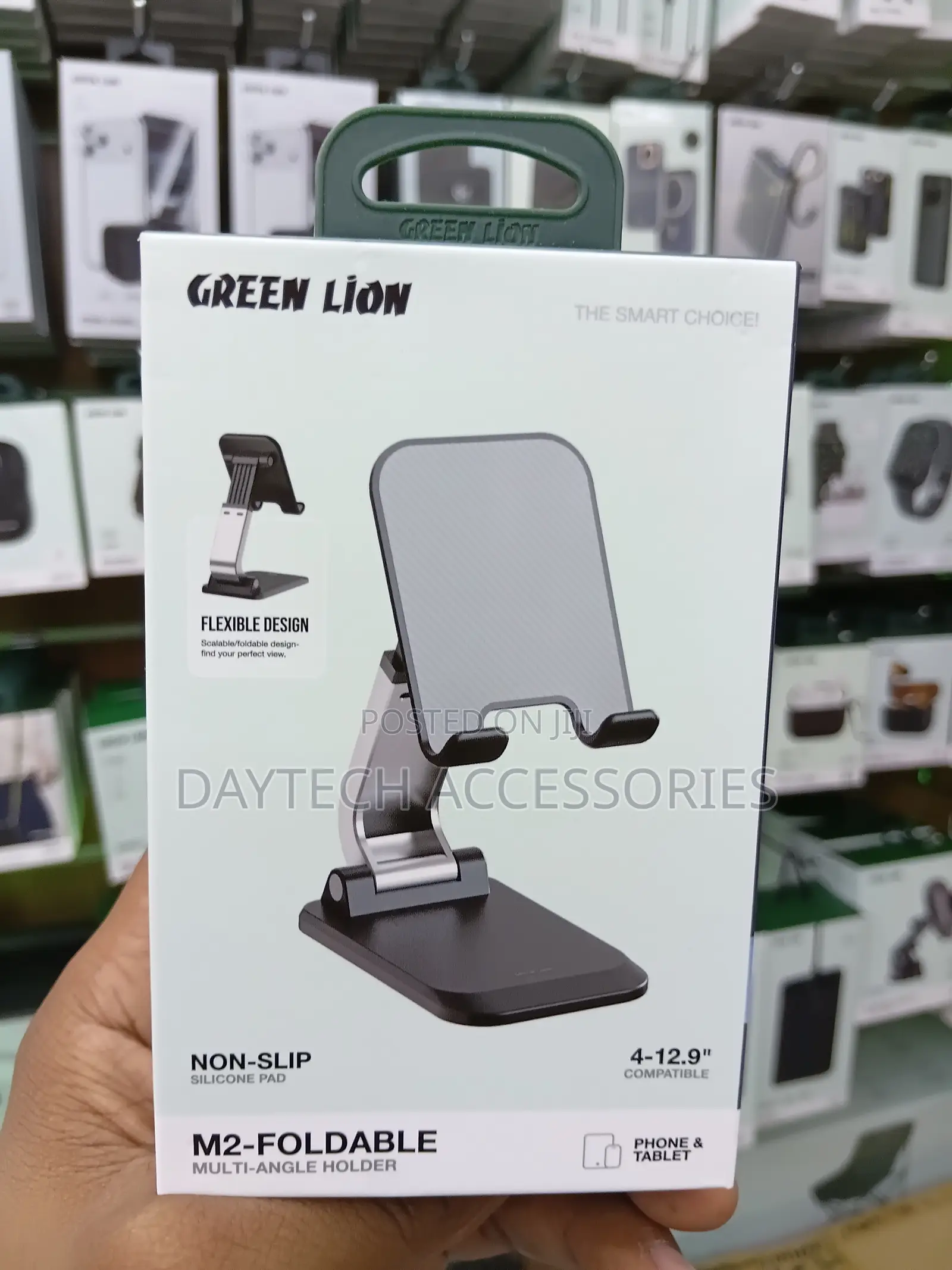 Green Lion M2 Foldable Multi-Angle Holder for Phones and Tablets.