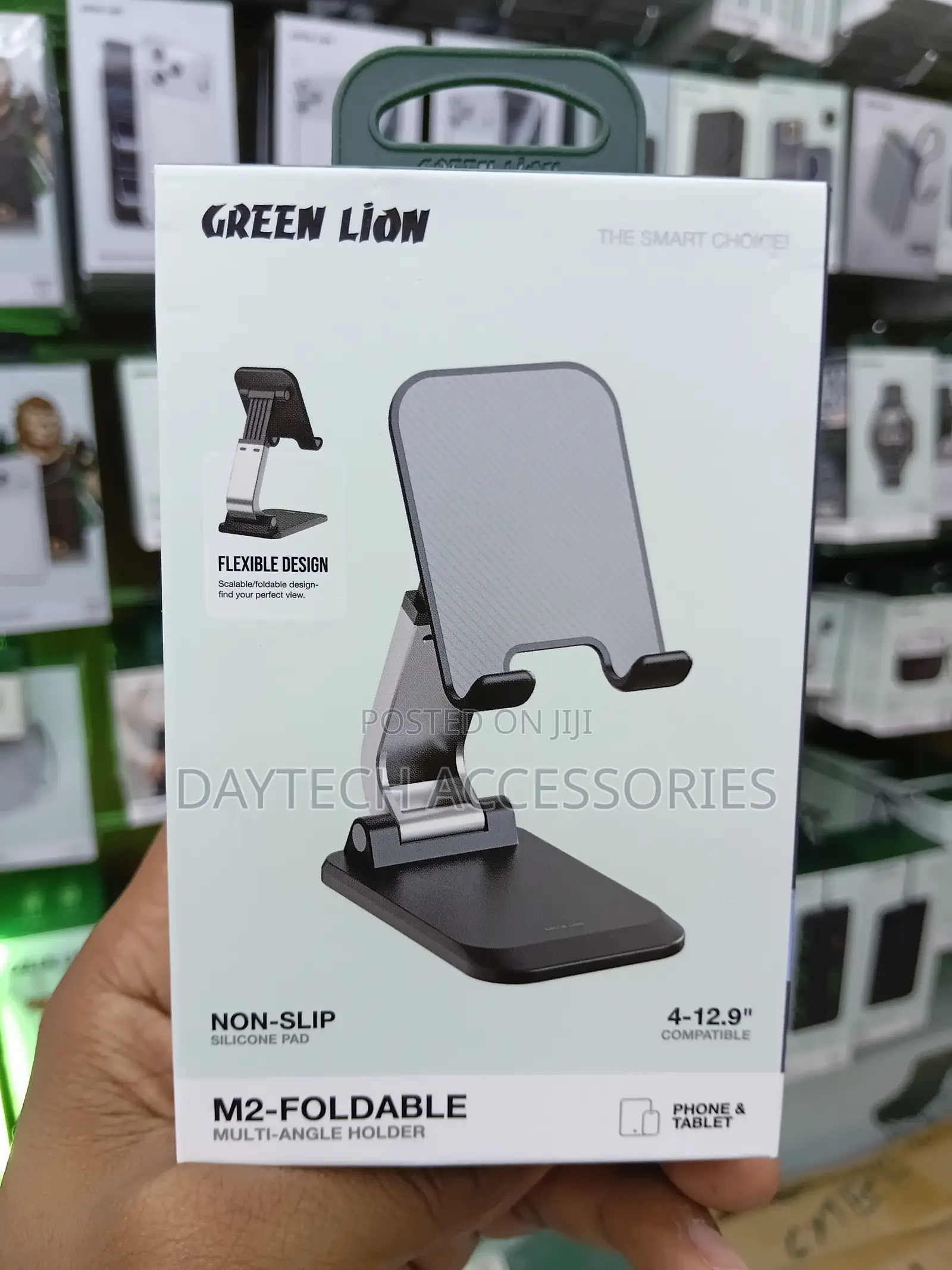Green Lion M2 Foldable Multi-Angle Holder for Phones and Tablets.