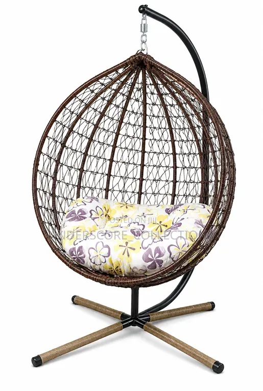Rattan Hanging Hammock Chair With Cross Stand