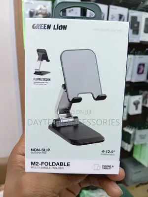 Green Lion M2 Foldable Multi-Angle Phone Holder Stand - Black