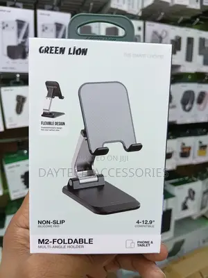 Green Lion M2 Foldable Multi-Angle Phone Holder Stand - Black