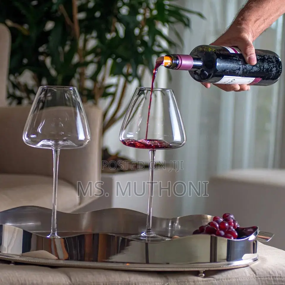2 Pcs (600 Ml Or 700 Ml ) Long Stem Luxury Wine Glasses