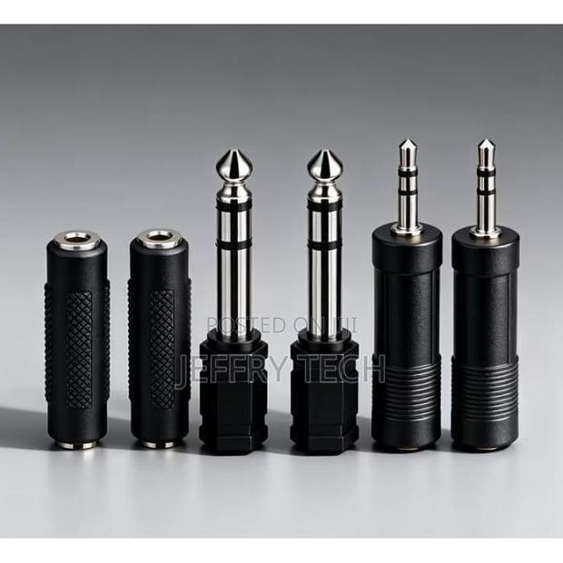 2 Sets 3.5mm Male To 6.5mm Female Adapter Pc Microphone Speaker Audio