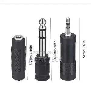 2 Sets 3.5mm Male To 6.5mm Female Adapter Pc Microphone Speaker Audio